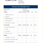 Nice Feedback Form Template For Training Evaluation Regarding Blank Evaluation Form Template