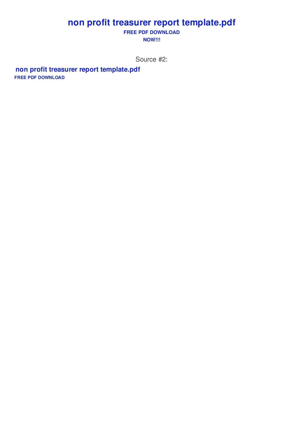 Non Profit Treasurer Report Template Pages 1 – 2 – Text Intended For Treasurer Report Template