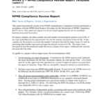 Npms Compliance Review Report Template (Update 2) For Compliance Monitoring Report Template