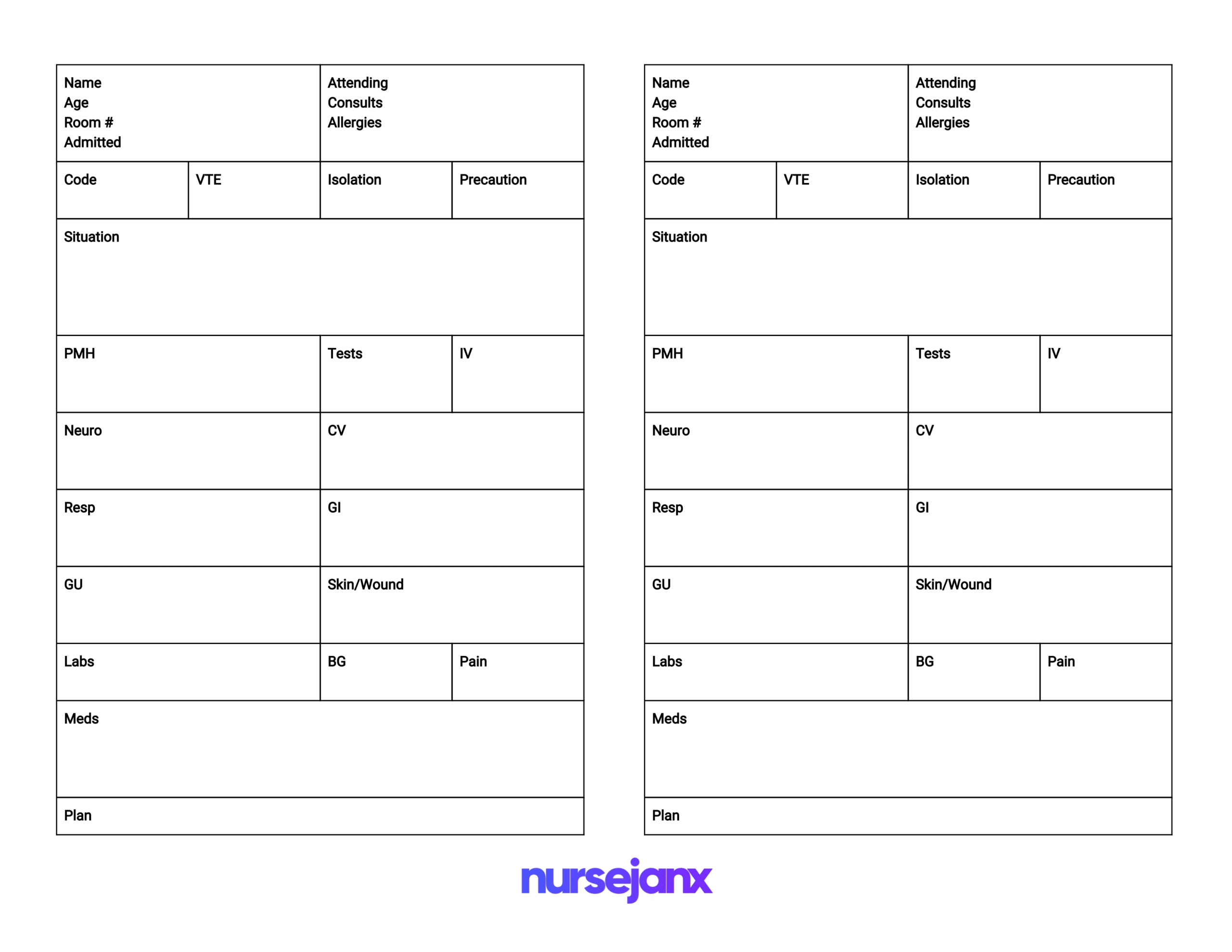 Nurse Brain Worksheet | Printable Worksheets And Activities With Nurse Shift Report Sheet Template