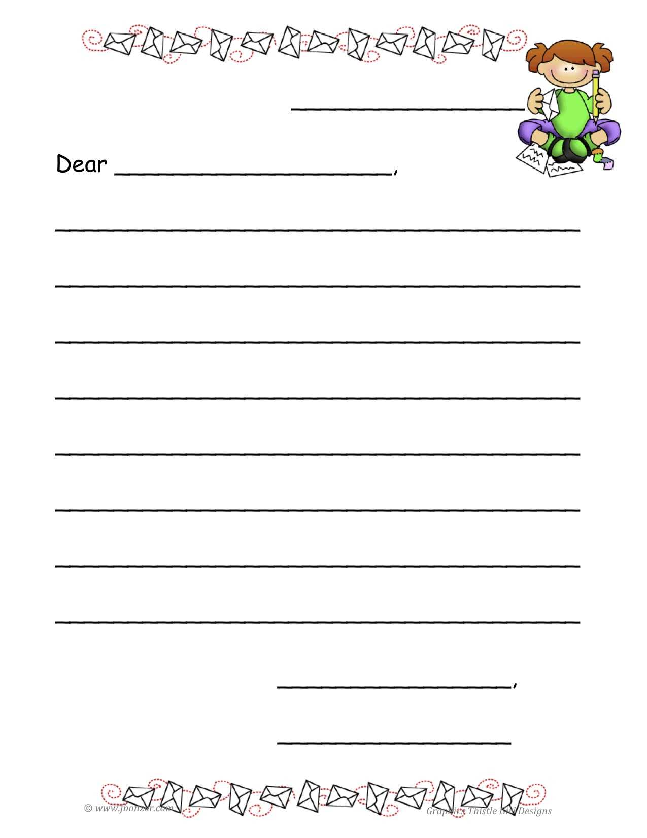 Nursery Rhyme Letter Writing. Letter Writing Can Be Fun Help With Blank Letter Writing Template For Kids