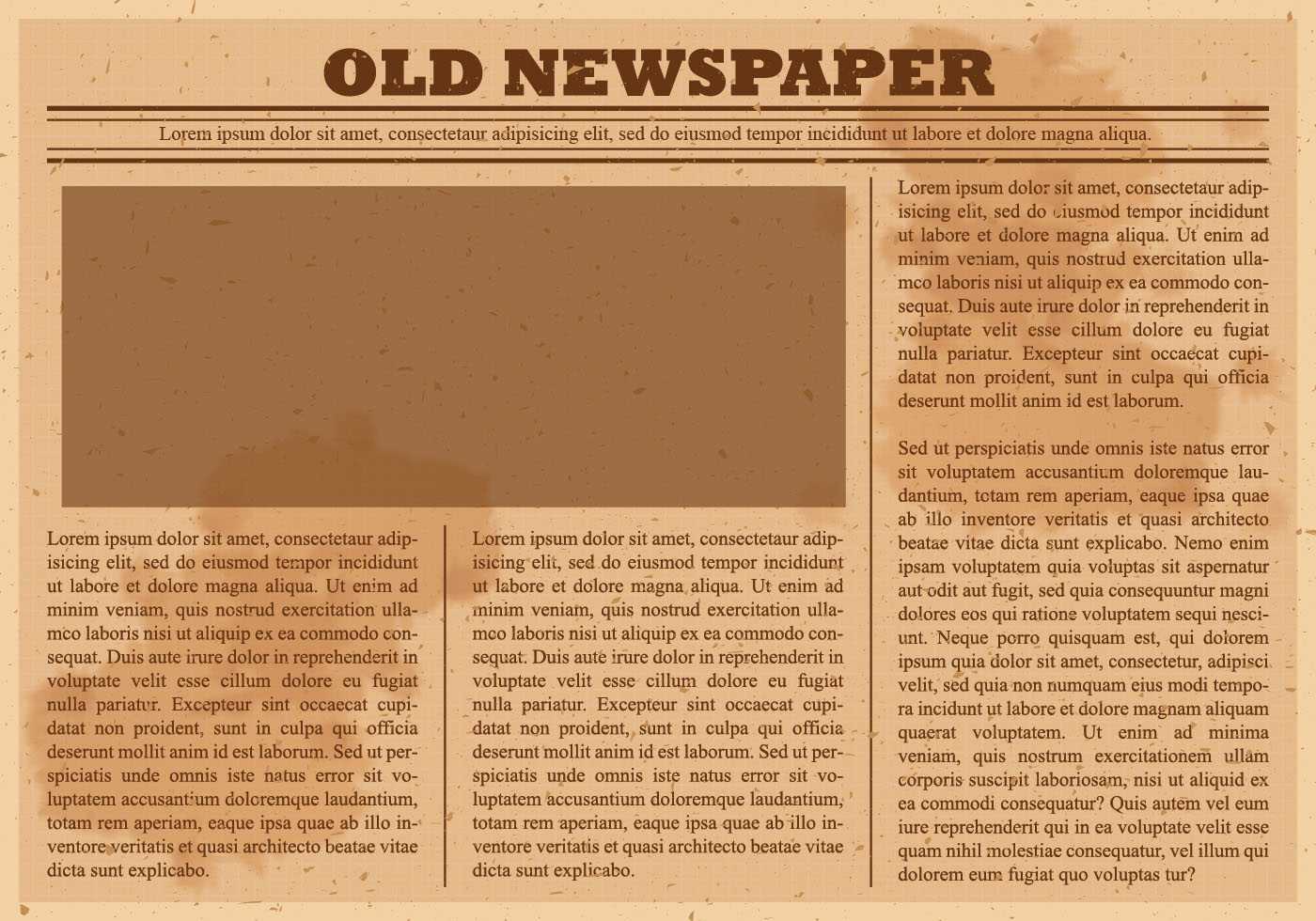Old Newspaper Template Free Vector Art – (31 Free Downloads) With Old Blank Newspaper Template