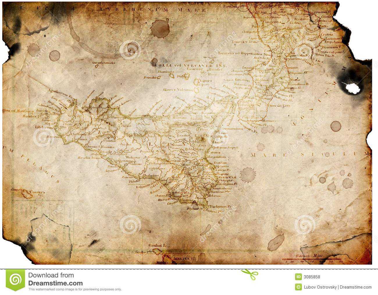 Old Paper With Treasure Map Stock Illustration With Regard To Blank Pirate Map Template