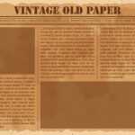 Old Vintage Newspaper – Download Free Vectors, Clipart With Old Blank Newspaper Template