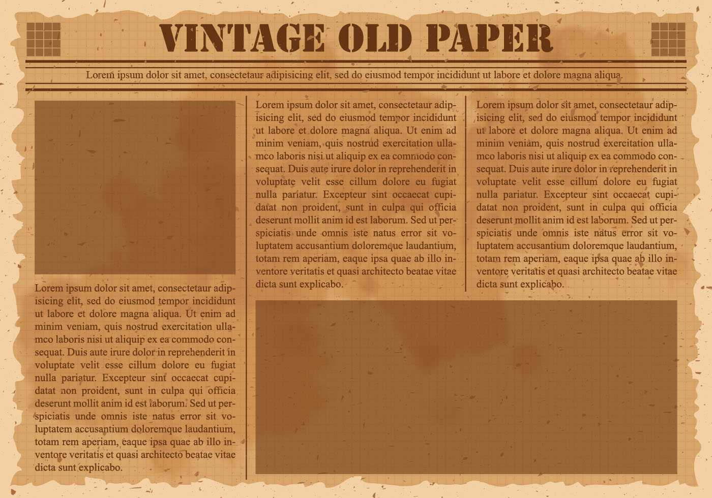 Old Vintage Newspaper - Download Free Vectors, Clipart With Old Blank Newspaper Template