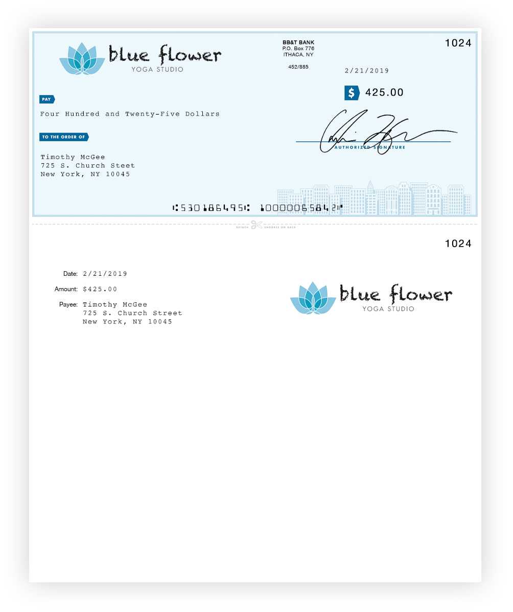 Online Check Printing | Checkeeper Throughout Customizable Blank Check Template