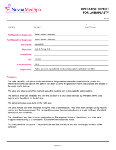 Operative Report | Templates At Allbusinesstemplates for Operative Report Template