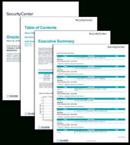 Oracle Audit Results - Sc Report Template | Tenable® inside Security Audit Report Template