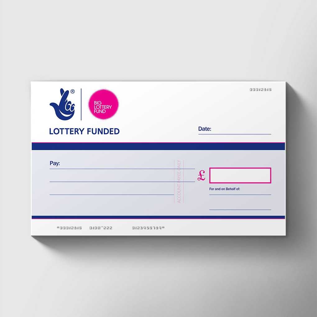 Order Large Reusable Lottery Presentation Novelty Cheques For Blank Cheque Template Uk