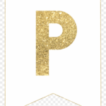 P Gold Alphabet Banner Letter – Gold Letter Banner Printable Inside Printable Letter Templates For Banners