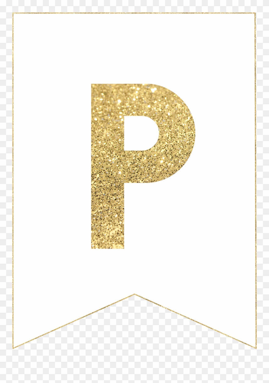 P Gold Alphabet Banner Letter – Gold Letter Banner Printable Inside Printable Letter Templates For Banners