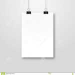 Paper Poster Pockup Design. Paper Sheet Blank Template Within Blank Suitcase Template