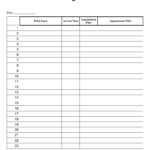 Patient Sign In Sheet Template | Eforms – Free Fillable Forms Pertaining To Appointment Sheet Template Word