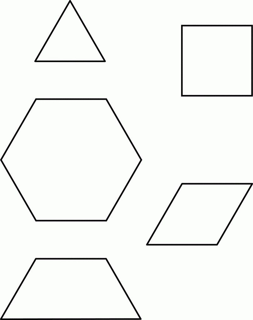 Pattern Blocks Clipart Throughout Blank Pattern Block Templates