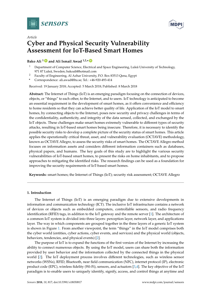 Pdf) Cyber And Physical Security Vulnerability Assessment Within Physical Security Risk Assessment Report Template