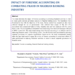 Pdf) Impact Of Forensic Accounting On Combating Fraud In For Forensic Accounting Report Template