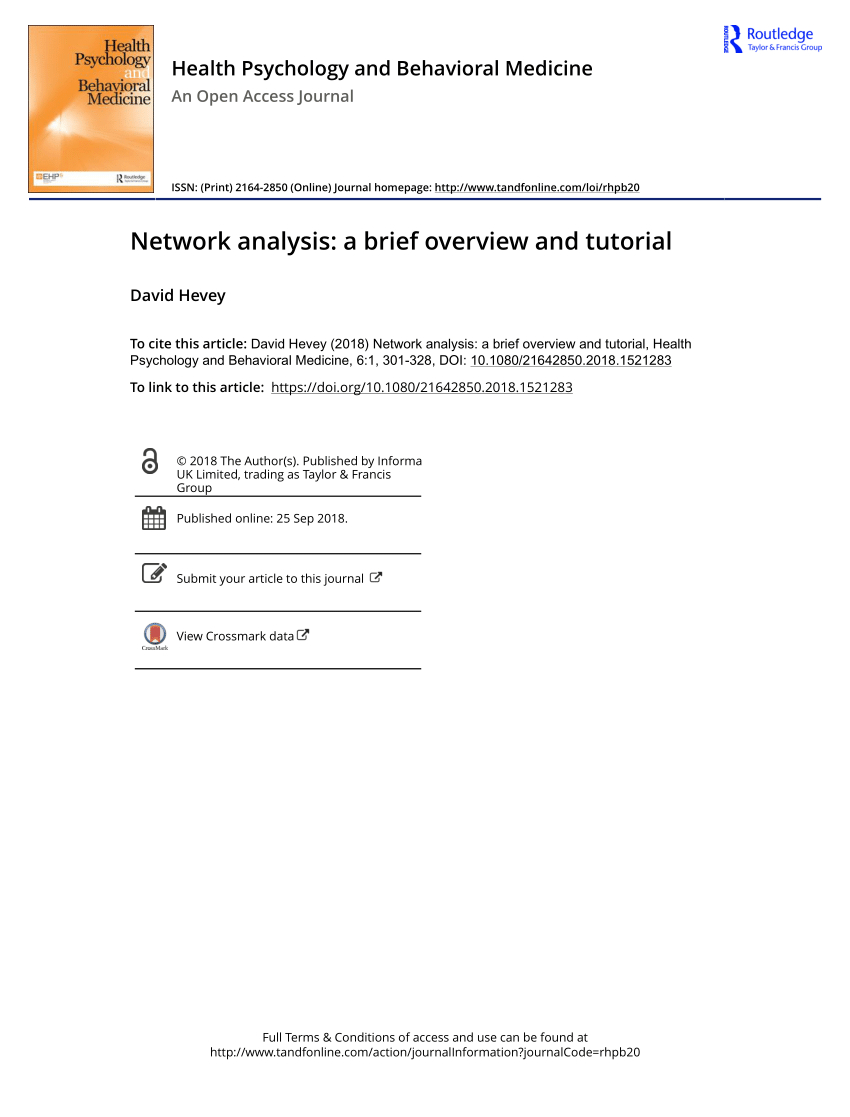 Pdf) Network Analysis: A Brief Overview And Tutorial Within Network Analysis Report Template