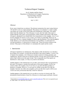Pdf) Report Template regarding Introduction Template For Report