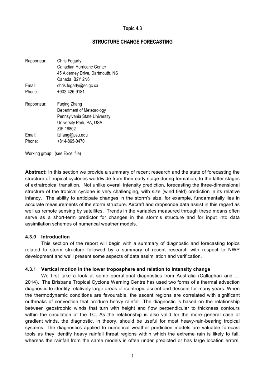 Pdf) Structure Change Forecasting - Rapporteur Report, Topic 4.3 With Regard To Rapporteur Report Template