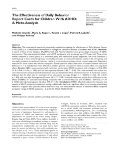 Pdf) The Effectiveness Of Daily Behavior Report Cards For inside Daily Report Card Template For Adhd