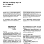 Pdf) Writing Radiology Reports In Chiropractic inside Chiropractic X Ray Report Template
