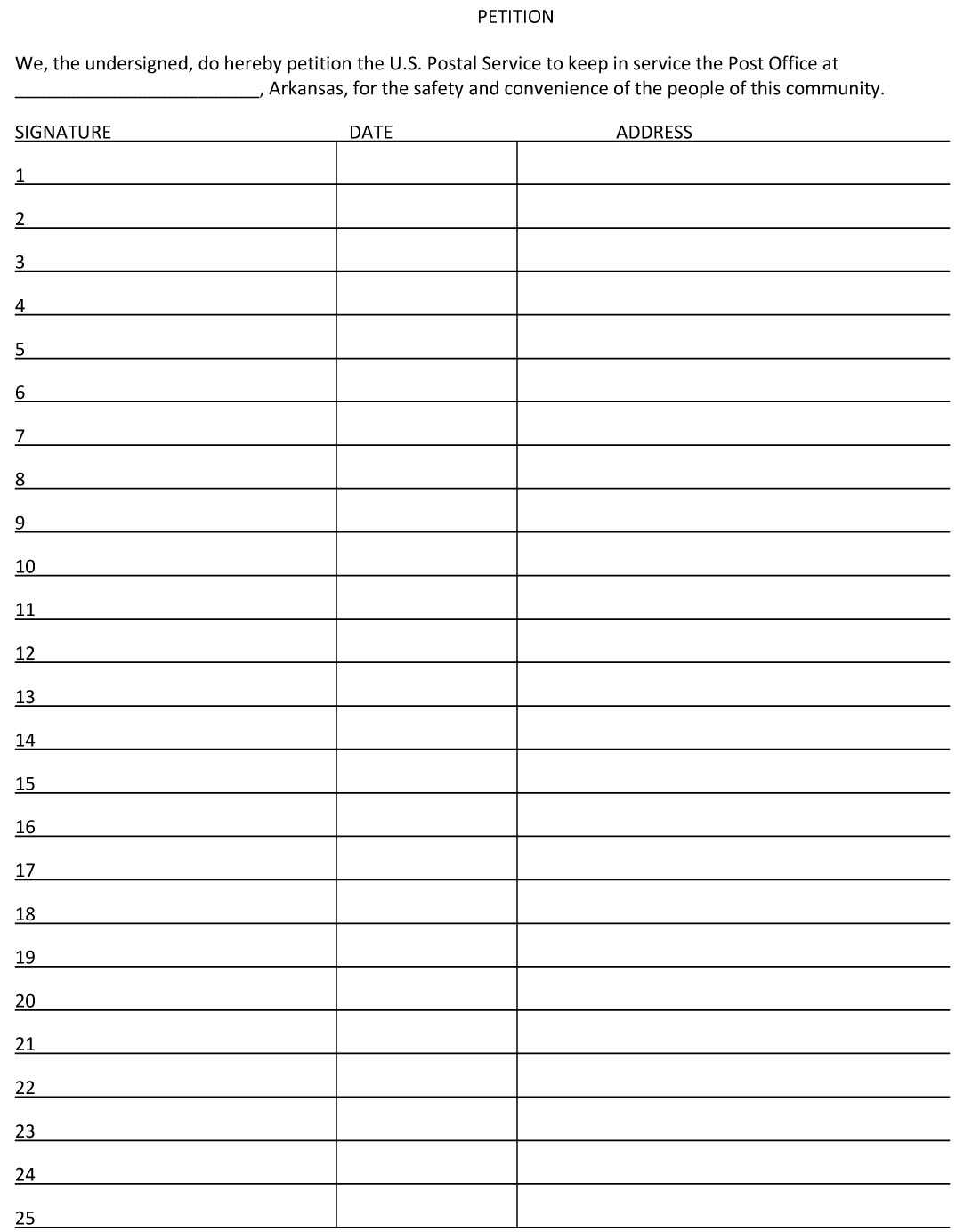 Petition Template | Write A Petition Throughout Blank Petition Template