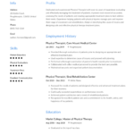 Physical Therapist Resume Templates 2020 (Free Download Pertaining To History And Physical Template Word