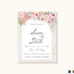 Pink Floral Save The Date Card Template Throughout Save The Date Template Word