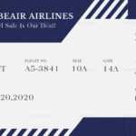 Plane Boarding Ticket Template In Plane Ticket Template Word