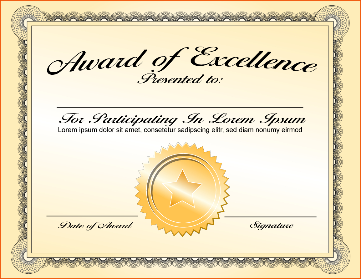 Png Certificates Award Transparent Certificates Award For Blank Certificate Of Achievement Template