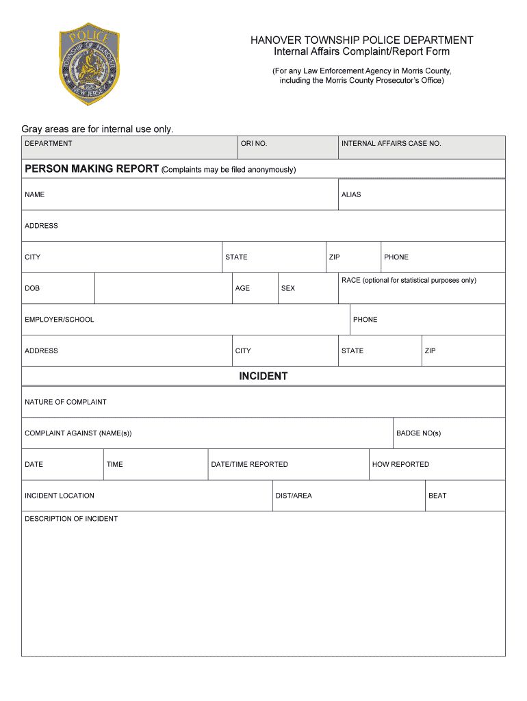 Police Report Template – Fill Online, Printable, Fillable Intended For Police Report Template Pdf