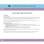 Post Campaign Analysis Report Template | Smart Insights Regarding Post Event Evaluation Report Template