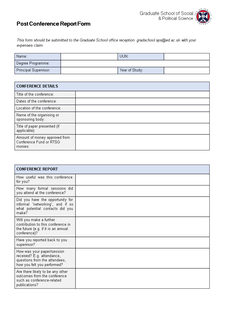 Post Conference Report | Templates At Allbusinesstemplates For Conference Report Template