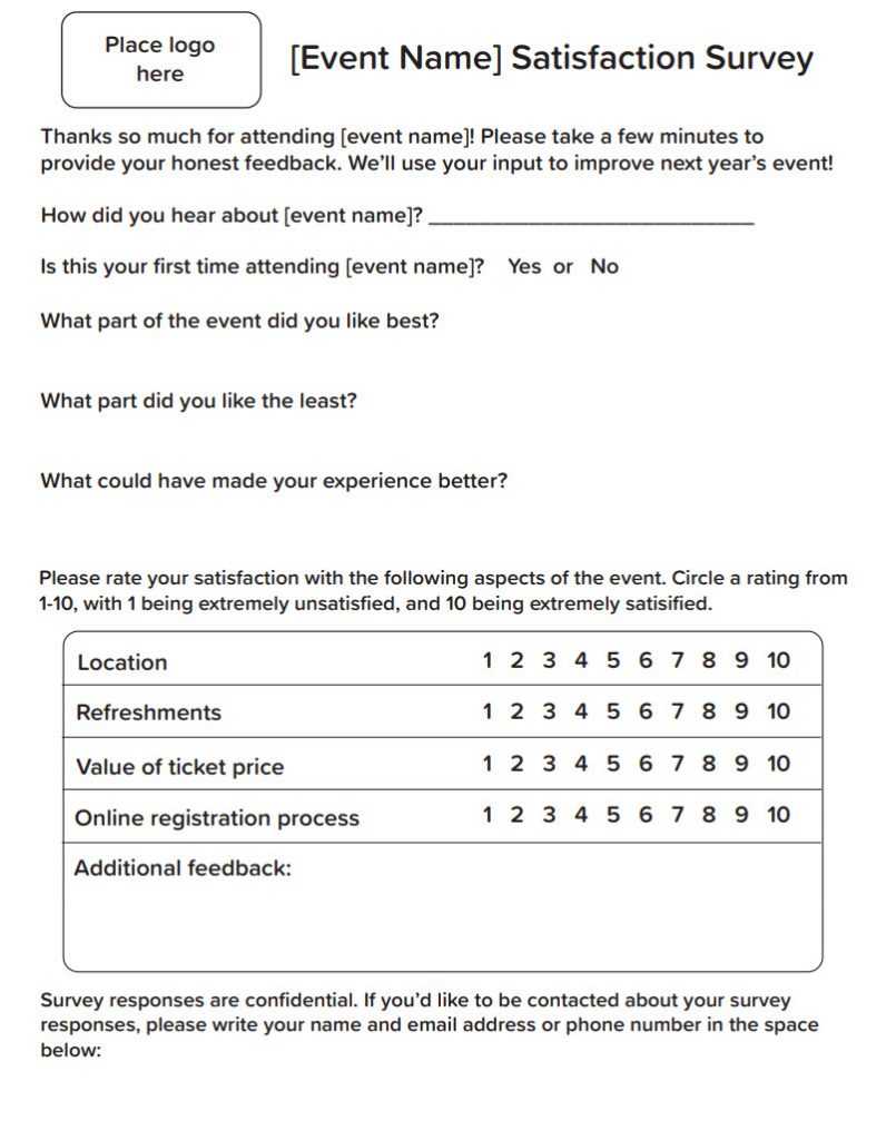 Post Event Survey Tips And Template - Qgiv Success Center Throughout Event Survey Template Word