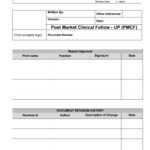 Post Market Clinical Follow Up (Pmcf) Templatepharmi Med Within Report Specification Template
