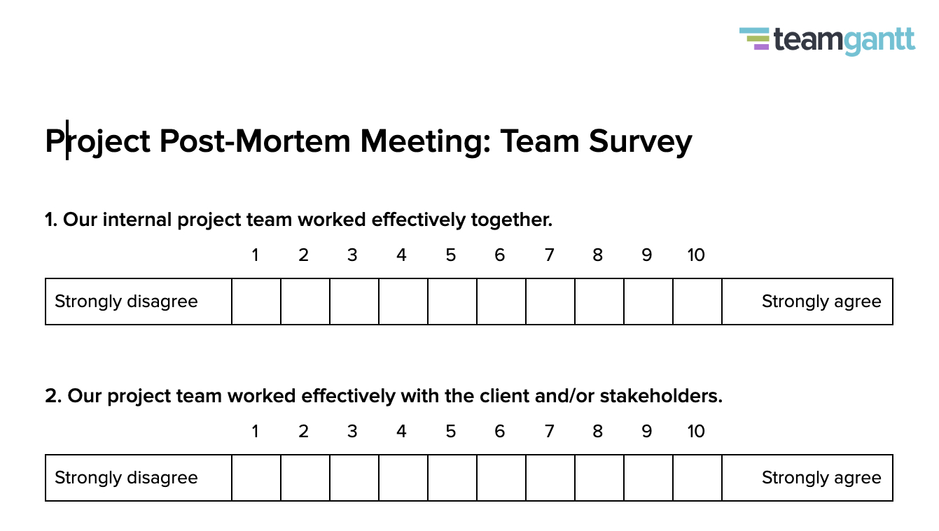 Post Mortem Meeting Template And Tips | Teamgantt In Autopsy Report Template