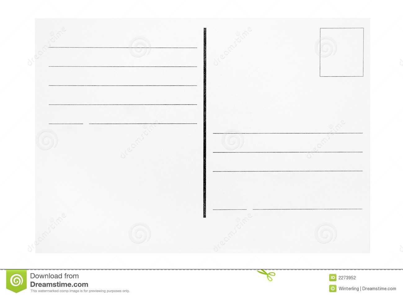 Postcard Template Stock Photo. Image Of Copy, Airmail – 2273952 Pertaining To Free Blank Postcard Template For Word