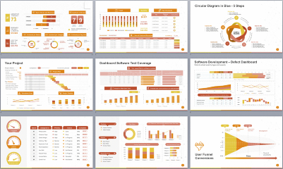 Powerpoint Template To Report Metrics, Kpis, And Project Pertaining To Development Status Report Template
