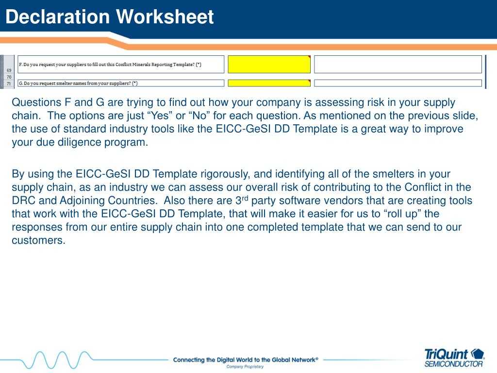 Ppt - How To Complete The Eicc Gesi Conflict Minerals Due Throughout Eicc Conflict Minerals Reporting Template