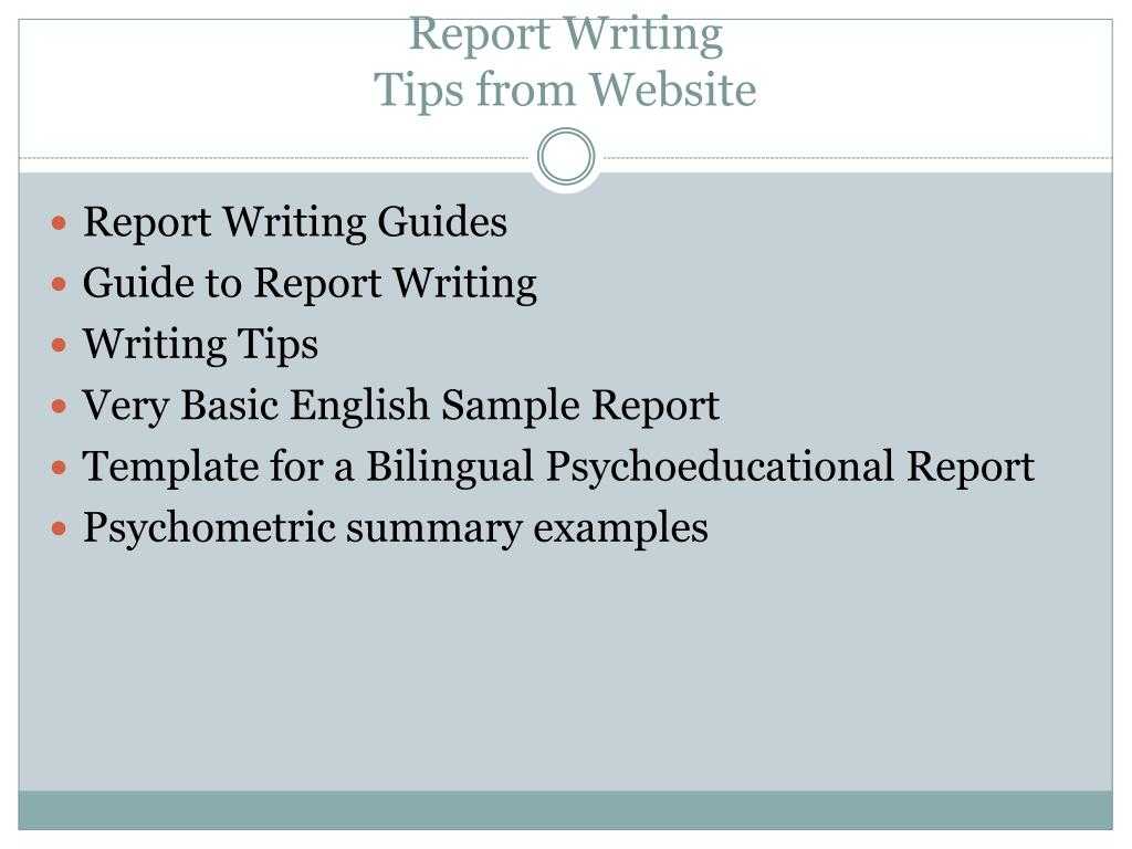 Ppt – Report Writing Overview Powerpoint Presentation, Free Throughout Psychoeducational Report Template