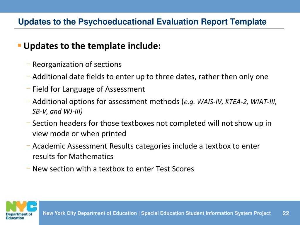Ppt – Sesis Functionality Updates Powerpoint Presentation Inside Psychoeducational Report Template