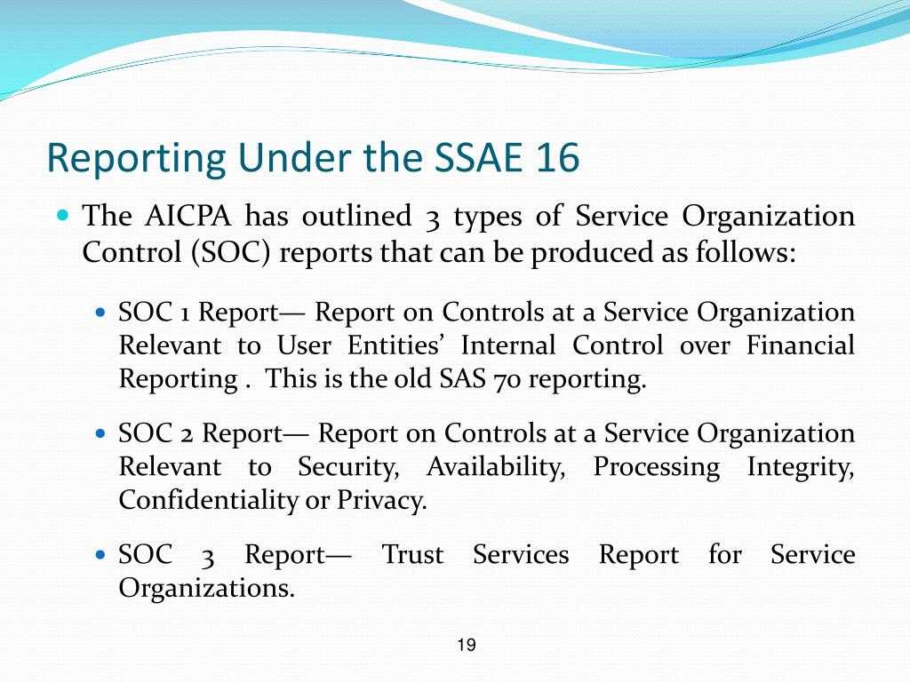 Ppt – The New Sas 70 (Ssae 16) Standard From Both A Service Regarding Ssae 16 Report Template