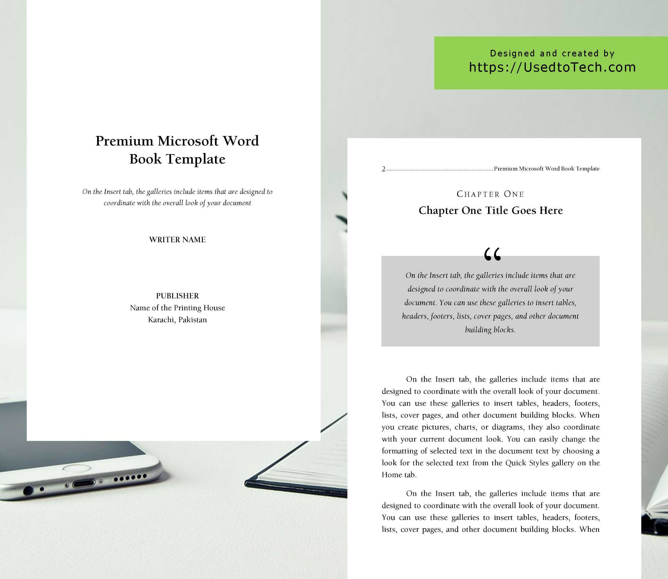 Premium & Free 6 X 9 Book Template For Microsoft Word - Used With 6X9 Book Template For Word