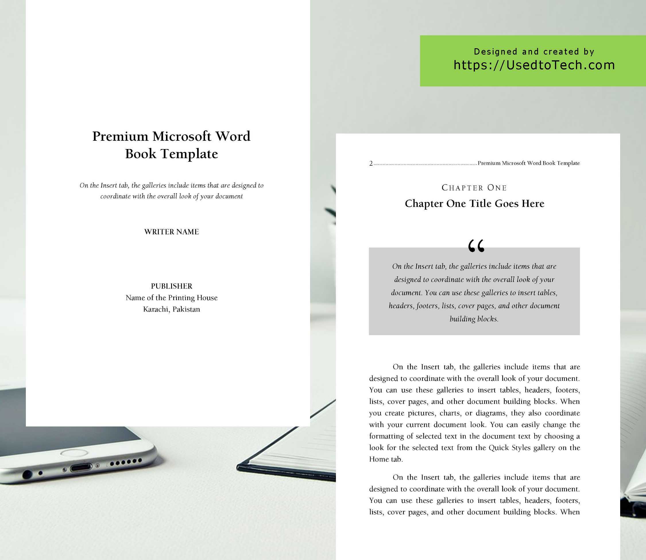 Premium & Free 6 X 9 Book Template For Microsoft Word – Used With 6X9 Book Template For Word