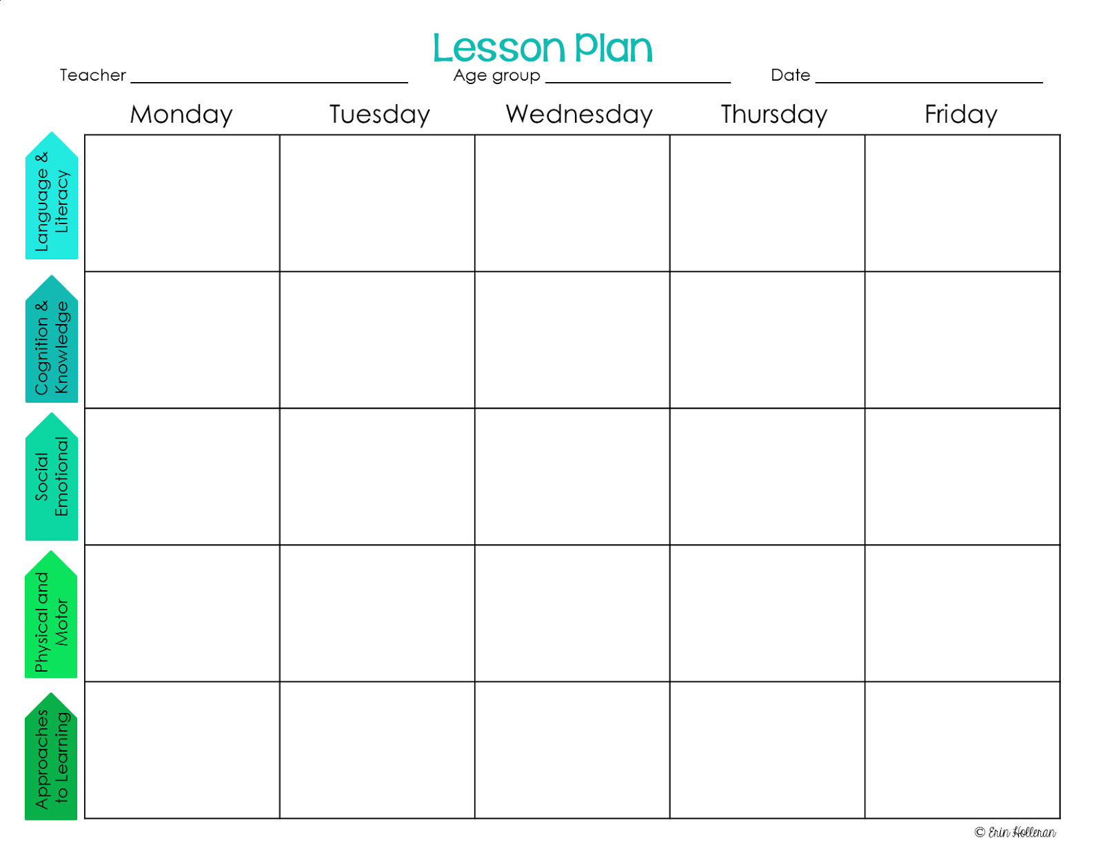 Preschool Ponderings: Make Your Lesson Plans Work For You In Blank Preschool Lesson Plan Template