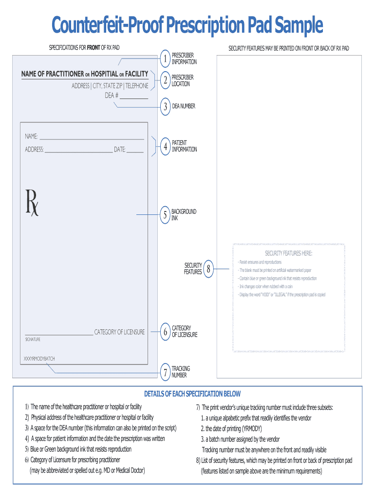 Prescription Pad Template – Fill Online, Printable, Fillable For Doctors Prescription Template Word