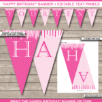 Princess Party Banner Template – Pink Intended For Diy Party Banner Template