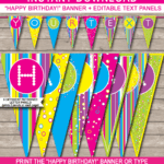 Print Happy Birthday Banner – Tomope.zaribanks.co In Diy Birthday Banner Template