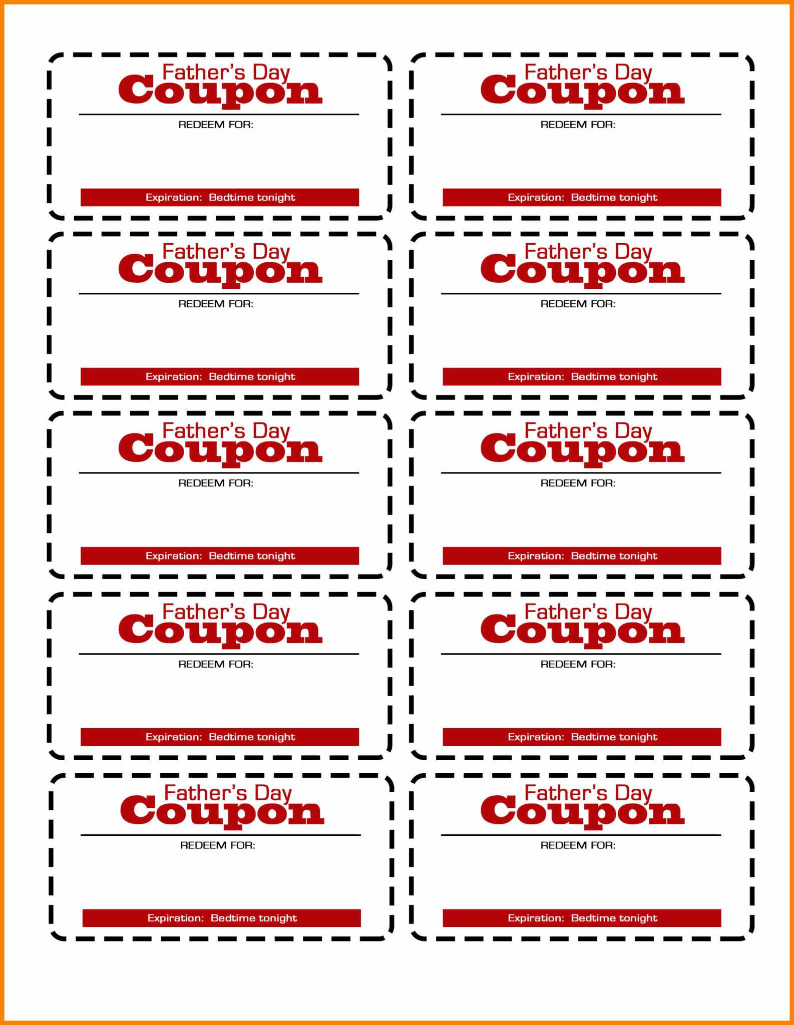 Blank Coupon Template Printable Steps kontenterkini