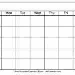Printable Calendar Templates Full Page – Calendar Within Full Page Blank Calendar Template